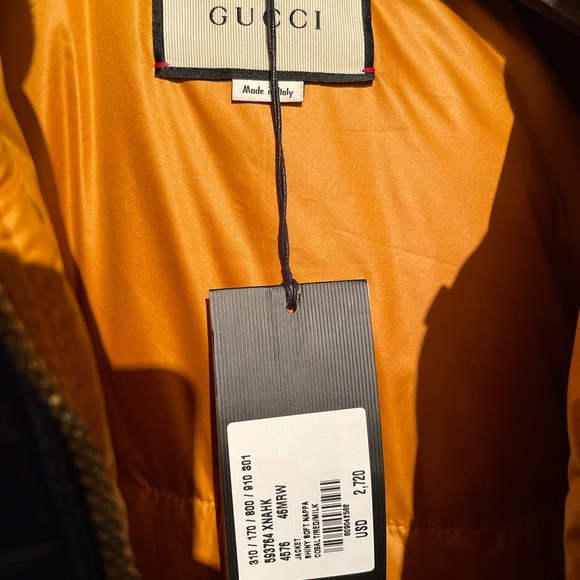 GUCCI Retro Puffer Bomber Jacket W/ Logo Patch - Picture 4 of 6